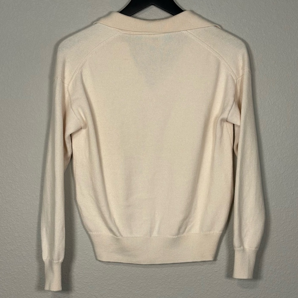 Wilfred Clara Sweater Polo - 100% Merino Wool in Light Beige - Size XS - Picture 6 of 7